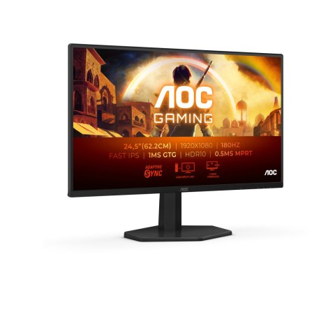 AOC 25G42E | 25 " | IPS | FHD | 16:9 | 180 Hz | 1 ms | 1920 x 1080 pixels | 300 cd/m² | HDMI ports quantity 1 | Black AOC 25G42E | 25 " | IPS | FHD | 16:9 | 180 Hz | 1 ms | 1920 x 1080 pixels | 300 cd/m² | HDMI ports quantity 1 | Black