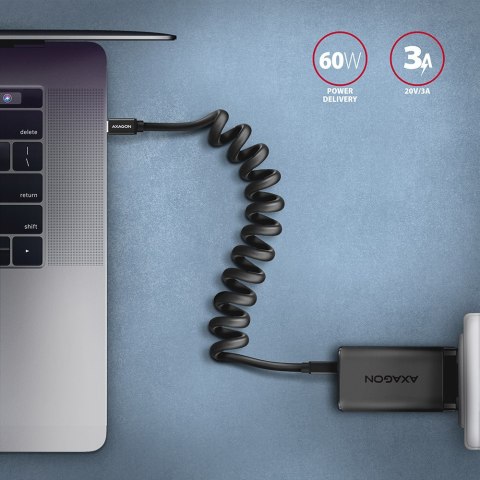 AXAGON Data and charging cable, 1.1 m | BUCM-CM20TB | USB Type C to USB Type C AXAGON Data and charging cable, 1.1 m | BUCM-CM20TB | USB Type C to USB Type C