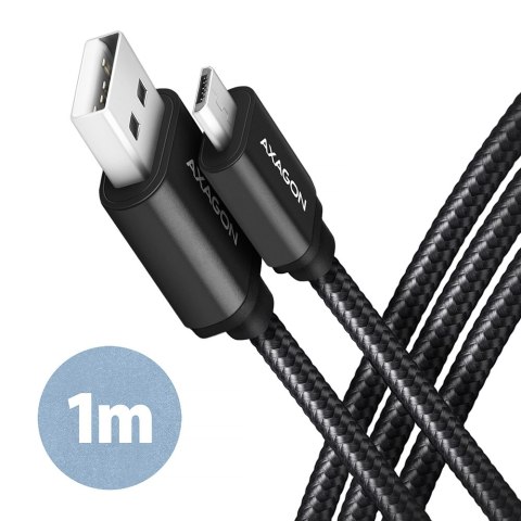 AXAGON Data and charging cable, 1 m | BUMM-AM10AB | USB Type A to USB Type Micro AXAGON Data and charging cable, 1 m | BUMM-AM10AB | USB Type A to USB Type Micro