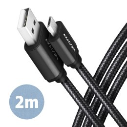 AXAGON Data and charging cable, 2 m | BUMM-AM20AB | USB Type A to USB Type Micro