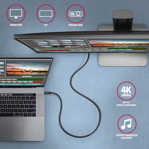 AXAGON SPEED + USB-C, USB 20Gbps Cable, 0.5 m | BUCM32-CM05AB | USB Type-C to USB Type-C AXAGON SPEED + USB-C, USB 20Gbps Cable, 0.5 m | BUCM32-CM05AB | USB Type-C to USB Type-C