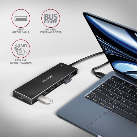 AXAGON SuperSpeed USB-A FLAT Hub | HUE-F7A AXAGON SuperSpeed USB-A FLAT Hub | HUE-F7A