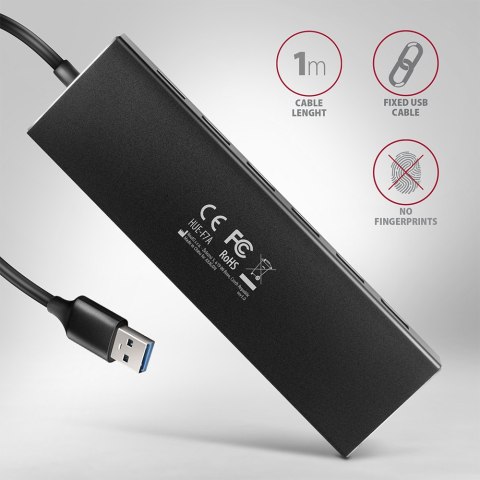AXAGON SuperSpeed USB-A FLAT Hub | HUE-F7A AXAGON SuperSpeed USB-A FLAT Hub | HUE-F7A