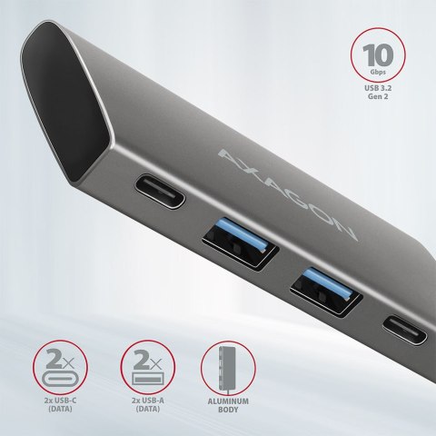 AXAGON SuperSpeed USB-C 10 Gbps SPEEDSTER 4 Hub | HMC-4G2 AXAGON SuperSpeed USB-C 10 Gbps SPEEDSTER 4 Hub | HMC-4G2