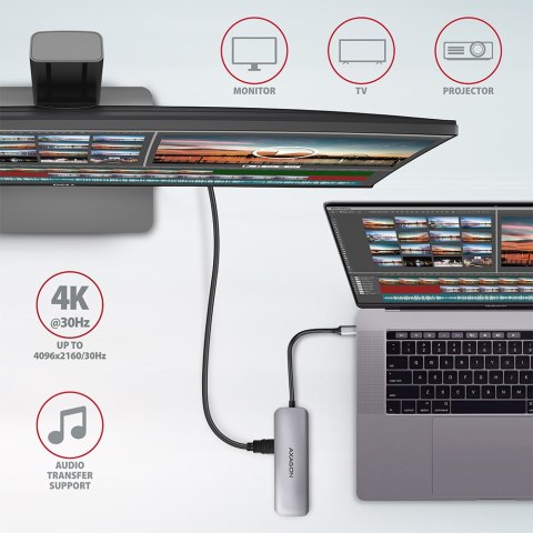AXAGON SuperSpeed USB-C COMBO 5in1 Hub | HMC-5 AXAGON SuperSpeed USB-C COMBO 5in1 Hub | HMC-5