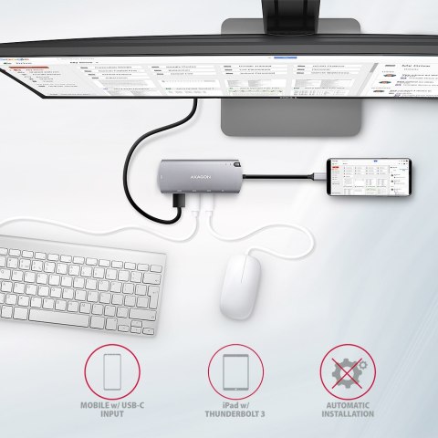 AXAGON SuperSpeed USB-C Combo 6in1 Hub | HMC-6M2 AXAGON SuperSpeed USB-C Combo 6in1 Hub | HMC-6M2