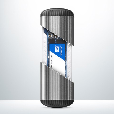 AXAGON SuperSpeed USB Micro-B - M.2 SATA SSD Ribbed Box | EEM2-SA AXAGON SuperSpeed USB Micro-B - M.2 SATA SSD Ribbed Box | EEM2-SA