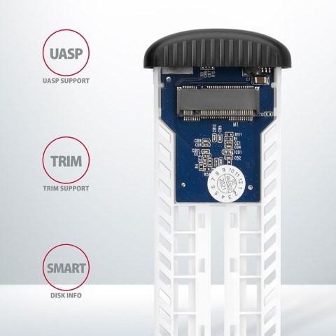 AXAGON SuperSpeed USB Micro-B - M.2 SATA SSD Ribbed Box | EEM2-SA AXAGON SuperSpeed USB Micro-B - M.2 SATA SSD Ribbed Box | EEM2-SA