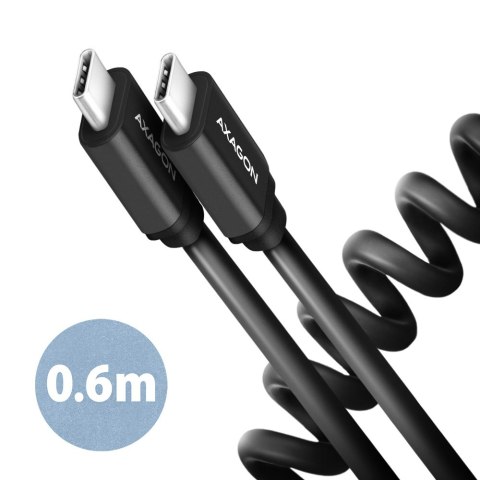 AXAGON Twister Cable, 0.6 m | BUCM-CM10TB | USB Type C to USB Type C AXAGON Twister Cable, 0.6 m | BUCM-CM10TB | USB Type C to USB Type C