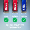AXAGON USB-A 10Gbps - M.2 NVMe and SATA SSD Adapter | ADM2-AM