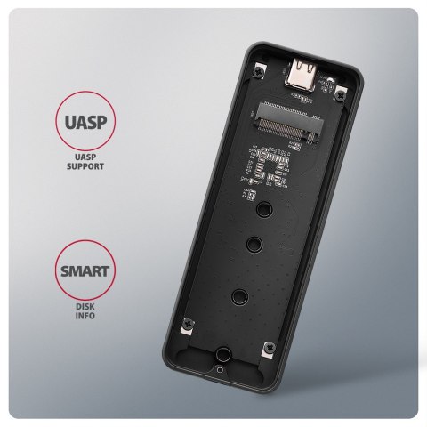 AXAGON USB-C 20Gbps - M.2 NVMe SSD ARMORED Box | EEM2-20G AXAGON USB-C 20Gbps - M.2 NVMe SSD ARMORED Box | EEM2-20G