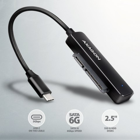 AXAGON USB-C 5Gbps - SATA 6G, 2.5" SSD/HDD SLIM Adapter | ADSA-FP2C AXAGON USB-C 5Gbps - SATA 6G, 2.5" SSD/HDD SLIM Adapter | ADSA-FP2C