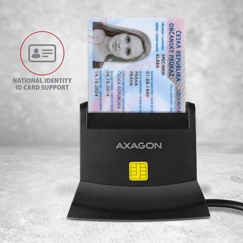 AXAGON Universal desktop USB contact Smart/ID and SD/microSD/SIM card reader | CRE-SM2 AXAGON Universal desktop USB contact Smart/ID and SD/microSD/SIM card reader | CRE-SM2