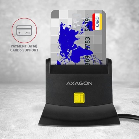 AXAGON Universal desktop USB contact Smart/ID and SD/microSD/SIM card reader | CRE-SM2 AXAGON Universal desktop USB contact Smart/ID and SD/microSD/SIM card reader | CRE-SM2