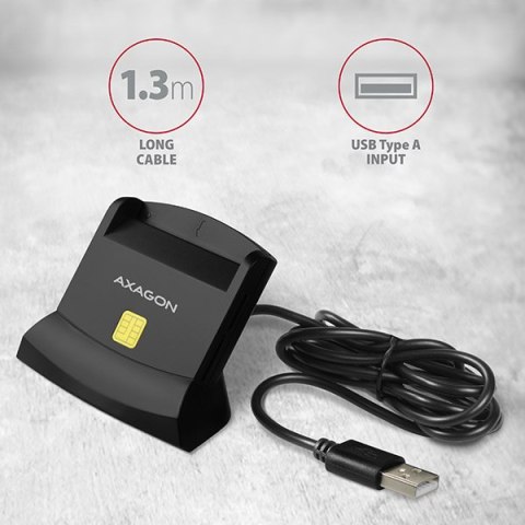 AXAGON Universal desktop USB contact Smart/ID and SD/microSD/SIM card reader | CRE-SM2 AXAGON Universal desktop USB contact Smart/ID and SD/microSD/SIM card reader | CRE-SM2