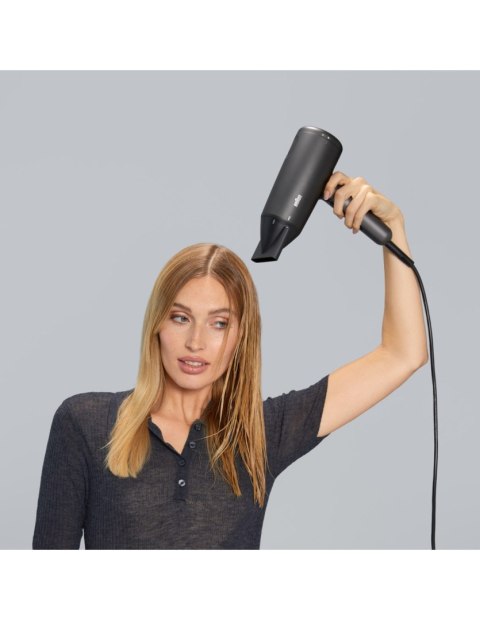 Braun | Hair dryer | BRHD425E | 2100 W | Number of temperature settings 3 | Ionic function | Diffuser nozzle | Black Braun | Hair dryer | BRHD425E | 2100 W | Number of temperature settings 3 | Ionic function | Diffuser nozzle | Black