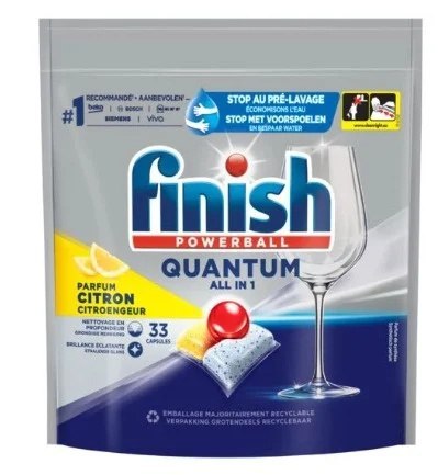 FINISH Dishwasher Tablets | Finish Quantum, Lemon, 33 pcs. FINISH Dishwasher Tablets | Finish Quantum, Lemon, 33 pcs.