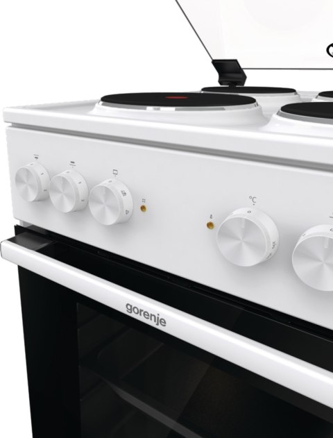 Gorenje Cooker | GE5A21WH | Hob type Electric | Oven type Electric | White | Width 50 cm | Grilling | Depth 59.4 cm | 68 L Gorenje Cooker | GE5A21WH | Hob type Electric | Oven type Electric | White | Width 50 cm | Grilling | Depth 59.4 cm | 68 L