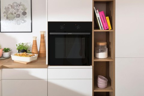 Gorenje Oven | BO6615E01B | 60 L | Electric | EnamelClean | Push pull buttons | Height 59.5 cm | Width 59.5 cm | Stainless steel Gorenje Oven | BO6615E01B | 60 L | Electric | EnamelClean | Push pull buttons | Height 59.5 cm | Width 59.5 cm | Stainless steel