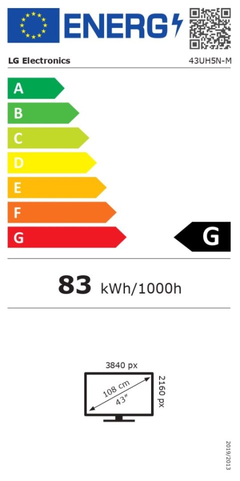 LG 43UH5N-M | 43 " | Landscape/Portrait | 24/7 | webOS | Wi-Fi | 500 cd/m² | 8 ms | 178 ° | 178 ° LG 43UH5N-M | 43 " | Landscape/Portrait | 24/7 | webOS | Wi-Fi | 500 cd/m² | 8 ms | 178 ° | 178 °