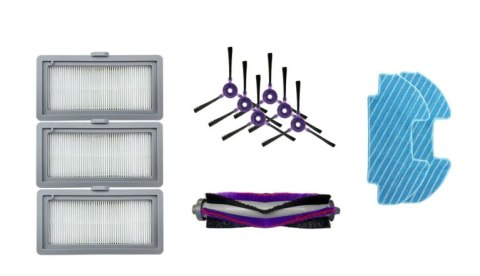 Midea | Spare Parts Kit: 6x Side Brush, 1x Main Brush, 3x HEPA Filter, 2x Mopping Cloth for I5C Midea | Spare Parts Kit: 6x Side Brush, 1x Main Brush, 3x HEPA Filter, 2x Mopping Cloth for I5C