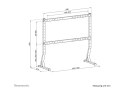 Neomounts DS45-430BL18 TV stand 1 screen - 45-90" - 0-60 kg - VESA 200x200-800x400 - height adjustment 10 cm - black | Neomounts