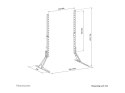 Neomounts DS45-430BL19 TV stand 1 screen - 23-75" - 0-40 kg - VESA 200x200-800x400 - height adjustment 6,2 cm - black | Neomount