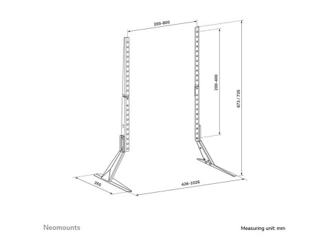 Neomounts DS45-430BL19 TV stand 1 screen - 23-75" - 0-40 kg - VESA 200x200-800x400 - height adjustment 6,2 cm - black | Neomount Neomounts DS45-430BL19 TV stand 1 screen - 23-75" - 0-40 kg - VESA 200x200-800x400 - height adjustment 6,2 cm - black | Neomount