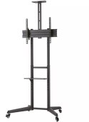 Neomounts FL50-550BL1 TV trolley - 37-70" - max 50 kg - manual h 128,5-145 cm - VESA 100x100-600x400 - incl. cam/hardware shelf