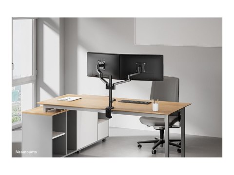 Neomounts NEXT Lite DS60-425BL2 Dual monitor arm - 17-27" - 0-8 kg/screen - space saving T-Rex model - 100% plastic-free packagi Neomounts NEXT Lite DS60-425BL2 Dual monitor arm - 17-27" - 0-8 kg/screen - space saving T-Rex model - 100% plastic-free packagi