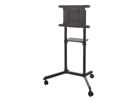 Neomounts NS-M1250BLACK TV trolley - 37-70" - max 70 kg - VESA 200x200-600x400 - 90° rotatable - incl. hardware shelf - black Neomounts NS-M1250BLACK TV trolley - 37-70" - max 70 kg - VESA 200x200-600x400 - 90° rotatable - incl. hardware shelf - black