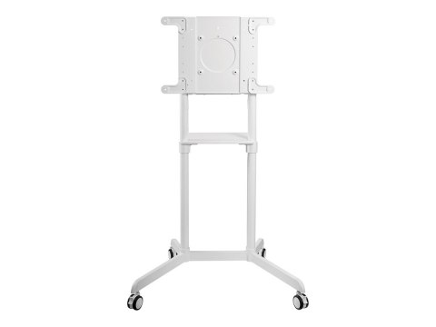 Neomounts NS-M1250WHITE TV trolley - 37-70" - max 70 kg - VESA 200x200-600x400 - 90° rotatable - incl. hardware shelf - white Neomounts NS-M1250WHITE TV trolley - 37-70" - max 70 kg - VESA 200x200-600x400 - 90° rotatable - incl. hardware shelf - white