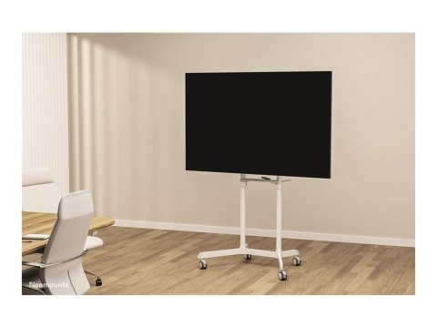 Neomounts NS-M1250WHITE TV trolley - 37-70" - max 70 kg - VESA 200x200-600x400 - 90° rotatable - incl. hardware shelf - white Neomounts NS-M1250WHITE TV trolley - 37-70" - max 70 kg - VESA 200x200-600x400 - 90° rotatable - incl. hardware shelf - white
