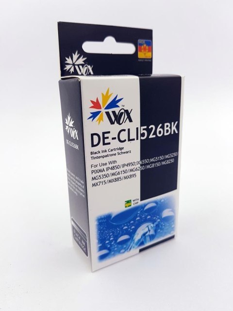 Tusz Wox Black Canon CLI526BK zamiennik CLI 526BK Tusz Wox Black Canon CLI526BK zamiennik CLI 526BK