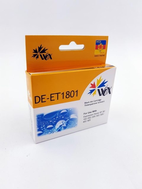 Tusz Wox Black EPSON T1801 zamiennik C13T18014010 Tusz Wox Black EPSON T1801 zamiennik C13T18014010