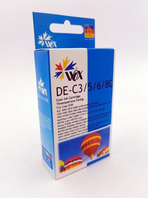 Tusz Wox Cyan Canon BCI3EC / BCI6EC zamiennik 4480A002 Tusz Wox Cyan Canon BCI3EC / BCI6EC zamiennik 4480A002