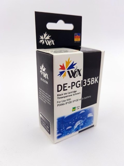 Tusz Wox Czarny Canon PGI-35BK zamiennik 1509B001 Tusz Wox Czarny Canon PGI-35BK zamiennik 1509B001