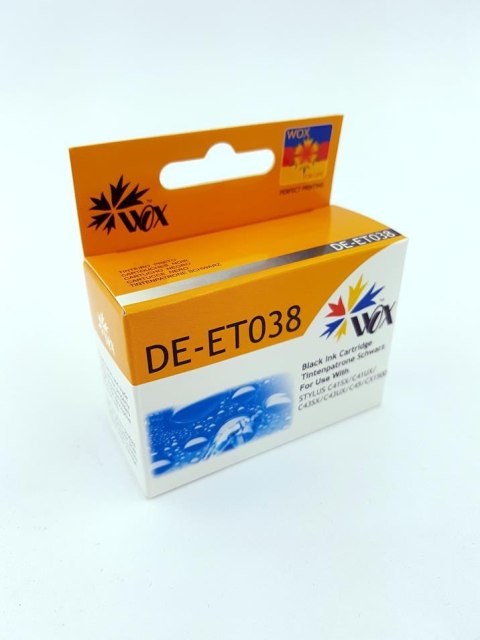 Tusz Wox Czarny EPSON T038 zamiennik C13T03814A10 Tusz Wox Czarny EPSON T038 zamiennik C13T03814A10