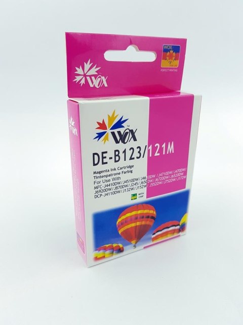 Tusz Wox Magenta Brother LC-123M/LC-121M zamiennik LC123M/LC121M Tusz Wox Magenta Brother LC-123M/LC-121M zamiennik LC123M/LC121M