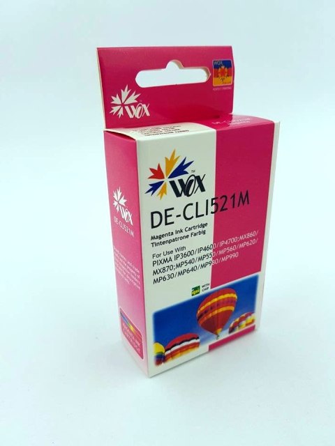 Tusz Wox Magenta Canon CLI 521M zamiennik CLI-521M Tusz Wox Magenta Canon CLI 521M zamiennik CLI-521M