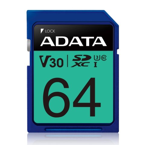 ADATA | Premier Pro | UHS-I | 64 GB | SDXC | Pamięć flash klasy 10 ADATA | Premier Pro | UHS-I | 64 GB | SDXC | Pamięć flash klasy 10
