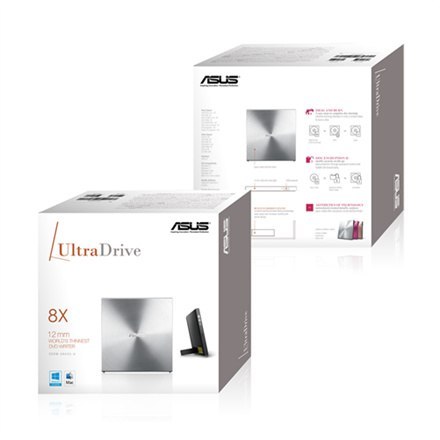 Asus | 08U5S-U | Zewnętrzny | Napęd DVD±RW (±R DL) / DVD-RAM | Srebrny | USB 2.0 Asus | 08U5S-U | Zewnętrzny | Napęd DVD±RW (±R DL) / DVD-RAM | Srebrny | USB 2.0