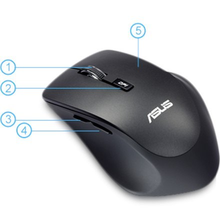 Asus | Bezprzewodowa mysz optyczna | WT425 | bezprzewodowa | Czarny Asus | Bezprzewodowa mysz optyczna | WT425 | bezprzewodowa | Czarny