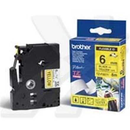 Brother | FX611 | Flexible tape | Thermal | Black on yellow | Roll (0.6 cm x 8 m) Brother | FX611 | Flexible tape | Thermal | Black on yellow | Roll (0.6 cm x 8 m)