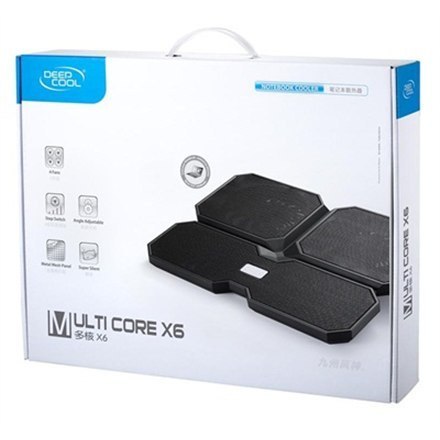 Deepcool | Multicore x6 | Notebook cooler up to 15.6" | Black | 380X295X24mm mm | 900g g Deepcool | Multicore x6 | Notebook cooler up to 15.6" | Black | 380X295X24mm mm | 900g g