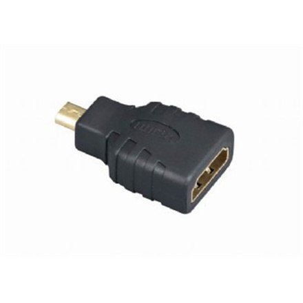 Adapter HDMI Gembird | Wejście 19 pin HDMI Typ A | Żeńskie | Wyjście 19 pin micro HDMI Typ D | Męskie | Gwarancja 12 miesięcy Adapter HDMI Gembird | Wejście 19 pin HDMI Typ A | Żeńskie | Wyjście 19 pin micro HDMI Typ D | Męskie | Gwarancja 12 miesięcy