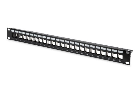 Digitus | Modular Patch Panel | DN-91411 | Black | Layout Keystone Entry: Straight; Area of application: 483 mm (19") cabinet; S Digitus | Modular Patch Panel | DN-91411 | Black | Layout Keystone Entry: Straight; Area of application: 483 mm (19") cabinet; S