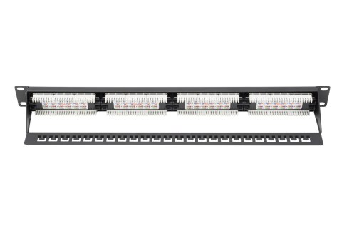 Digitus | Patch Panel | DN-91624U | Czarny | Kategoria: CAT 6; Porty: 24 x RJ45; Siła mocowania: 7,7 kg; Siła wkładania: maks. 3 Digitus | Patch Panel | DN-91624U | Czarny | Kategoria: CAT 6; Porty: 24 x RJ45; Siła mocowania: 7,7 kg; Siła wkładania: maks. 3