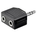 Goobay | Rozdzielacz audio | Mini-phone stereo 3,5 mm | Żeńskie | Męskie | Mini-phone stereo 3,5 mm | Czarny
