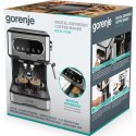 Gorenje | Ekspres do kawy | ESCM15DBK | Ciśnienie pompy 15 bar | Wbudowany spieniacz do mleka | Ręczny | 1100 W | Stal nierdzewn